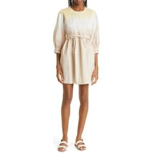 Apiece Apart Aldea Smocked Mini Dress Size Medium